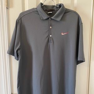Nike Tiger Woods Golf Shirt. Gray. Size Large.